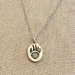 Native American bear claw 925 Sterling Necklace